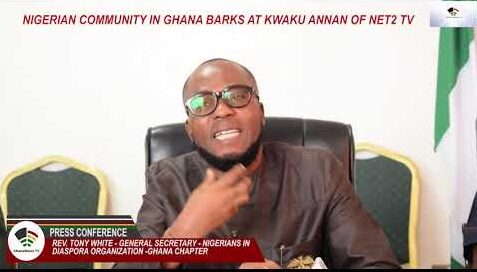 Nigerians in Diaspora Organization (Ghana) barks at NET2 TV's Kwaku Annan