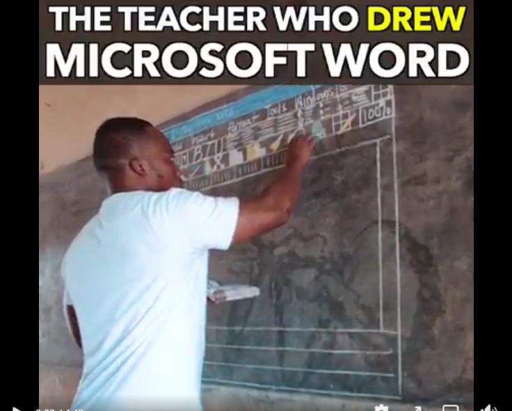 The Teacher who drew Microsoft Word