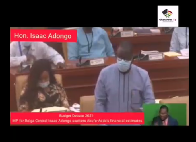 Parliament: Hon. Isaac Adongo takes his turn to debate the 2021 Budget