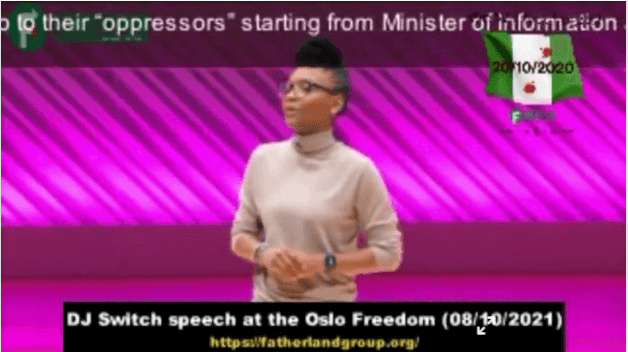 DJ Switch's Speech at the Oslo Freedom Forum